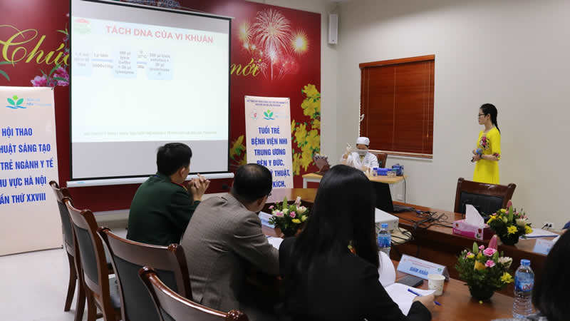 The youth from the National Institute for Food Control participated in the 28th Technical Festival for Creativity among young professionals in the Health Sector in Hanoi-4