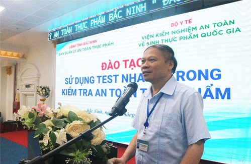 Đào tạo “Sử dụng test nhanh trong kiểm tra an toàn thực phẩm” tại tỉnh Bắc Ninh