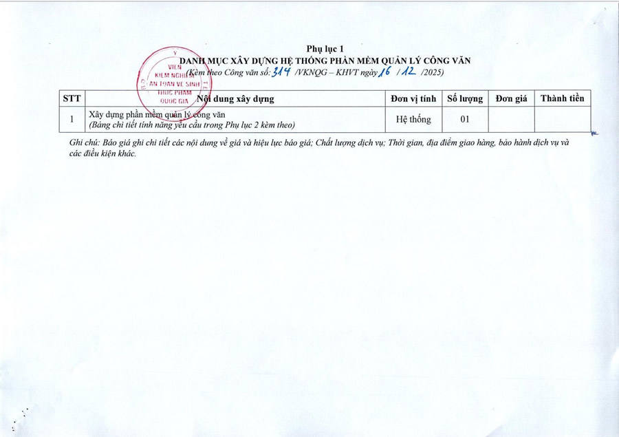 Báo giá phần mềm công văn -2