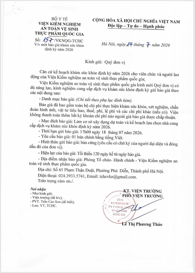Mời báo giá